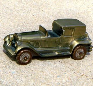 1970s Banthrico Brass 1927 Lincoln Brougham Car Bank