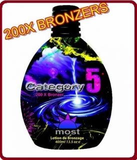MOST CATEGORY 5 200X BRONZERS INDOOR TANNING LOTION NEW 2012