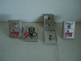    fire alarm Pull Station BNG 1 TS non break glass type Lot of 4