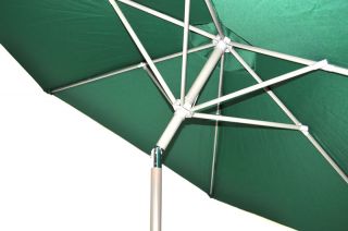 Green 10 ft Aluminum Patio Umbrella w Crank and Tilt