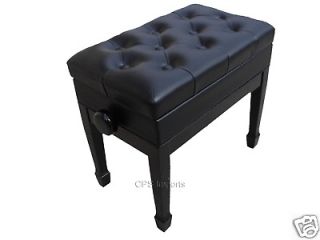 leather ebony adjustable artist piano bench w storage time left