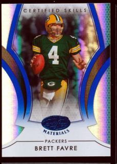 Brett Favre 2007 Leaf Certified Skills Insert Blue Parallel Edition 