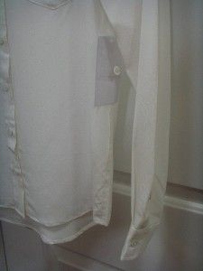 New Equipment Brett Washed Silk Blouse Shirt Bright White Size XS S 