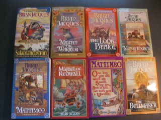 Lot of 8 Brian Jacques Novels Redwall Books