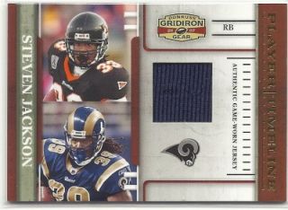 Lot 10 dif. 2007 Donruss Gridiron Gear NFL game used, rookie jersey 