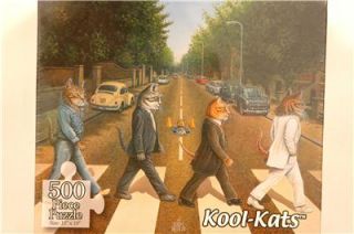 New 500 Piece Jigsaw Puzzle Kool Kats Tabby Road Beatles Abbey Road 