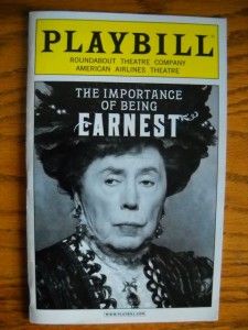 Playbill The Importance of Being Earnest Brian Bedford