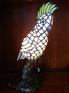  Stained Glass Animal Cockatoo Lamp New TC52