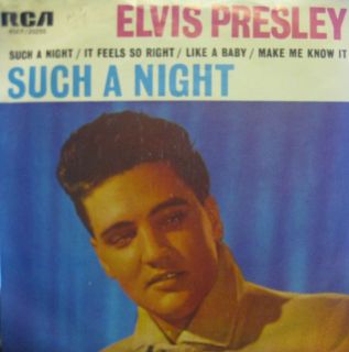 Elvis Presley 7 Vinyl Such A Night RCA Victor 20255 Australia VG VG 