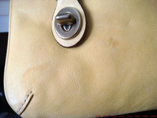 RARE $398 Coach Legacy Bridgit Sunflower Citron Bag Striped Lining 