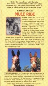 VHS Grand Canyon Mule Ride Wilford Brimley