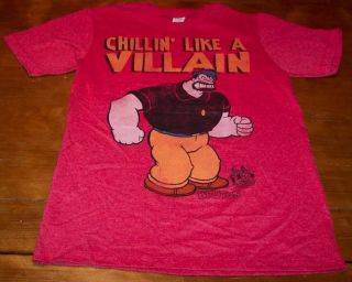 VINTAGE BLUTO CHILLIN Popeye The Sailor Man T Shirt SMALL NEW Brutus