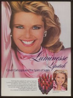 1987 Christie Brinkley Photo Cover Girl Lipstick Ad