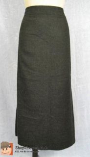 Womens Bridgewater Studio Black Wool Blend Maxi Skirt Lined Plus Sz 