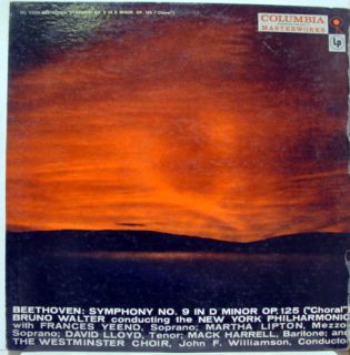 bruno walter beethoven no 9 label columbia records format 33 rpm 12 lp 
