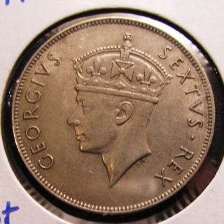 1950 East Africa 1 Shilling Silver Coin Uncirculated