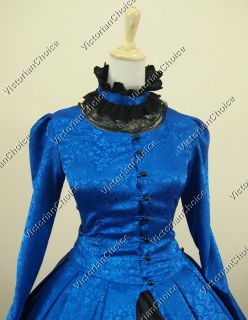 Victorian Gothic Lolita Brocade Dress Ball Gown Reenactment 156 M 