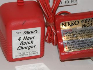 NIKKO 1296 9.6v nicd BATTERY & 1294 4 HOUR QUICK CHARGER USED