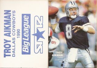 Troy Aikman   1990 Broder Big League Starz #NNO   Dallas Cowboys