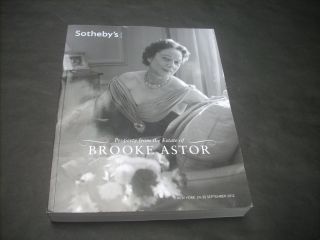 Mrs Brooke Astor Estate Sothebys Auction Catalog Sept 2012