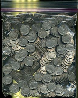 Roll of 40 Mixed Date Mintmark Full Date Buffalo Nickel