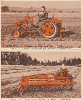 Allis Chalmers Model G tractor 1948 55, 2 farming postcards