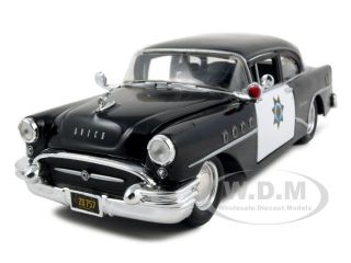1955 BUICK CENTURY POLICE 124 DIECAST MODEL CAR BY MAISTO 31295