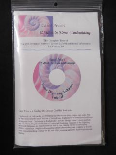 Brother PE Design 2.5 (with updated help for 3.0) Tutorial CD by Carol 