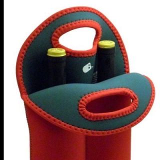 NEW BUILT NY TWO BOTTLE DOUBLE INSULATING WINE BAG TOTE CARRIER