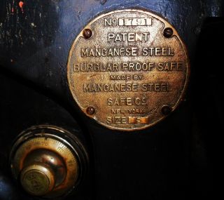 Antique Manganese Steel Burglar Proof Safe