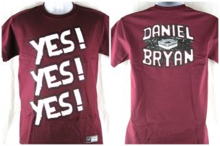 Daniel Bryan Yes Yes Yes WWE Authentic Red T Shirt New