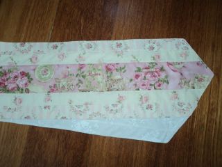 Shabby Cottage Pink Roses and Tea Cup Chic Table Runner