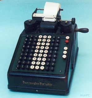 Burroughs Antique Portable Adding Machine