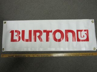 BURTON snowboard 2008 horizontal corp banner RED ~NEW~