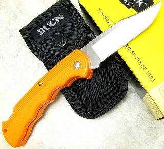 Buck USA Bucklite Lightweight Orange Handle Folding Blade Lockback 