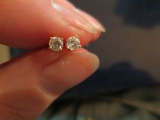 14kt Quarter Carat Diamond Earring Studs Screw Back