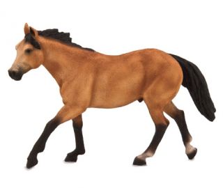 Mojo Fun 387121 Buckskin Quarter Horse Realistic Model Horse Toy 