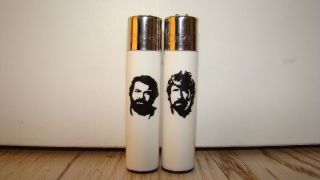 CLIPPER LIGHTERS ACTION HEROS BUD SPENCER CHUCK NORRIS VERY RARE 