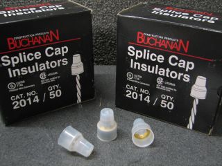 Buchanan 2014 Splice Cap Insulators 100 New in Box