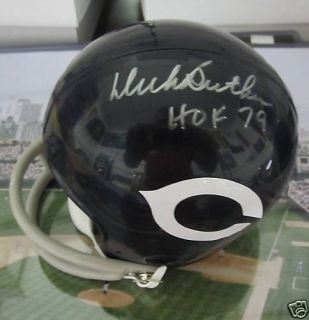 Dick Butkus Signed Chicago Bears Mini Helmet HOF 79 COA