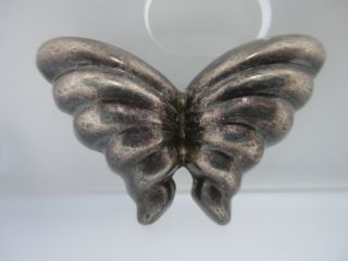 Vtg Tiffany Co Sterling Silver Butterfly Brooch Pin