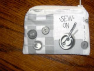 Sewing Sew Button Quilt Needle Fabric Coin Change Purse