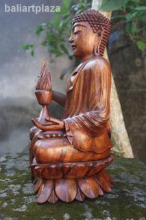 Buddha Sculpture Hand Wood Carved Statue Bali Art Plaza