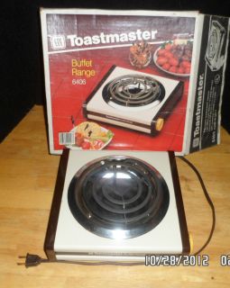 Toastmaster Burner Buffet Range 6406 Still in Box