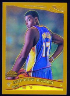 Andrew Bynum 2005 06 Topps Chrome Gold Refractor Parallel Edition RC 
