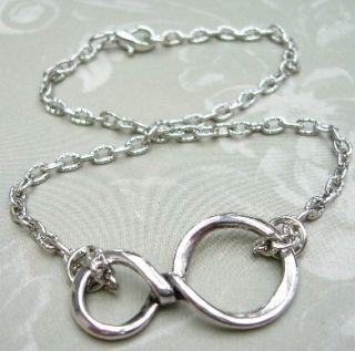 Infinity Charm Anklet ~ Bracelet Eternity Eternal Forever Wedding Love 
