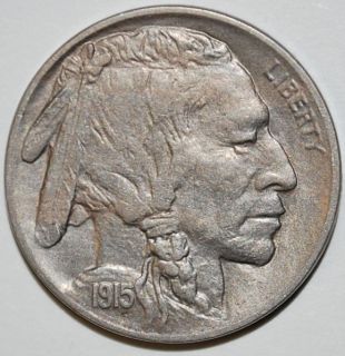 RARE DATE 1915 D Buffalo Nickel in BU Cond. with split tail and 