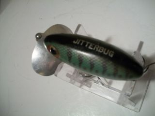 Vintage Fred C. Arbogast Nice Perch Jitterbug Fishing Lure  Excellent 