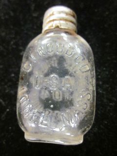 Vintage C I Hood Co Lowell MA Hoods Pills Miniature Medicine Bottle w 