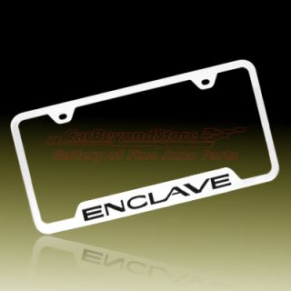 Buick Enclave Polished Steel Auto License Frame Lifetime Warranty Free 